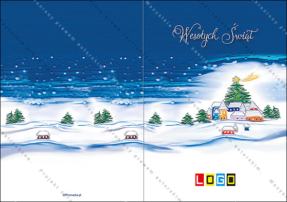 Kartki świąteczne nieskładane - BN1-055 awers