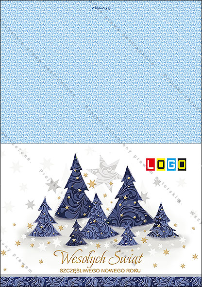 Kartki świąteczne nieskładane - BN1-268 awers