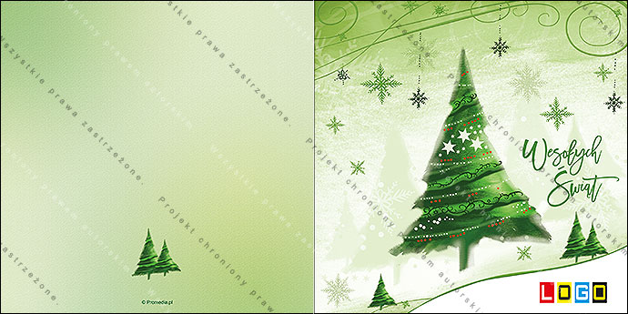 Kartki świąteczne nieskładane - BN2-088 awers