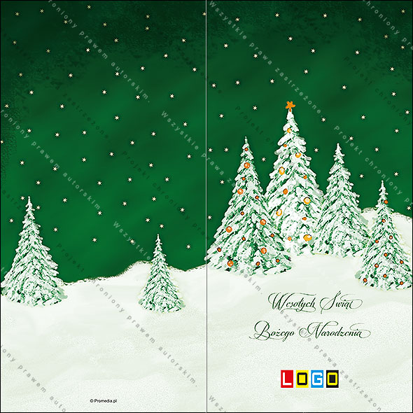 Kartki świąteczne nieskładane - BN3-206 awers