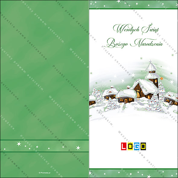 Kartki świąteczne nieskładane - BN3-251 awers